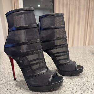 Christian Louboutin mesh doux voile booties